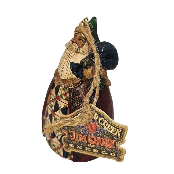 Jim Shore Santa Carrying Toy Sack 3.75" Heartwood Creek Ornament By Enesco VTG - Picture 4 of 12